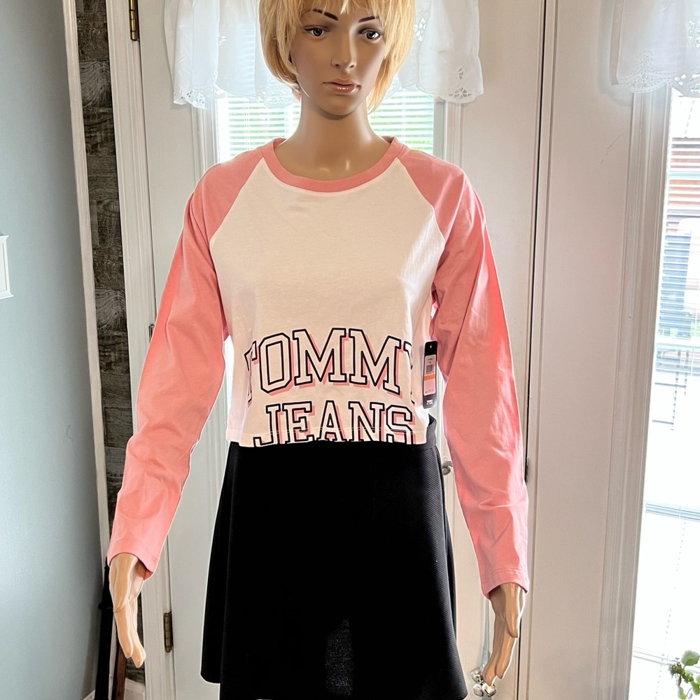 Tommy Jeans Crop Shirt SZ‎ SM NWT